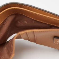 Tory Burch Tan Saffiano Leather Fleming Compact Wallet
