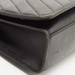 Pre Owned Tory Burch Black Quilted Leather Alexa Convertible Shoulder Bag