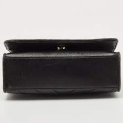 Pre Owned Tory Burch Black Quilted Leather Alexa Convertible Shoulder Bag