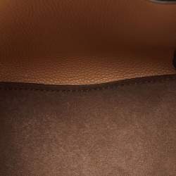 Pre Owned Tory Burch Tan Leather Small McGraw Bucket Bag