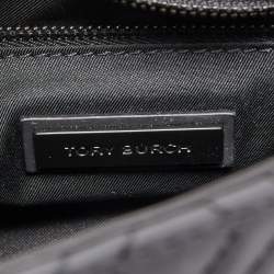 Pre Owned Tory Burch Black Leather Fleming Shoulder Bag