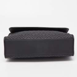 Pre Owned Tory Burch Black Leather Fleming Shoulder Bag