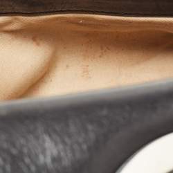 Pre Owned Tory Burch Black Leather Reva Logo Crossbody Bag