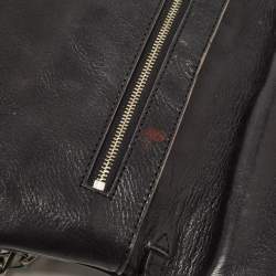 Pre Owned Tory Burch Black Leather Reva Logo Crossbody Bag