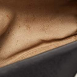 Pre Owned Tory Burch Black Leather Reva Logo Crossbody Bag