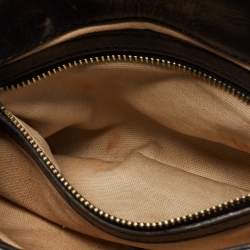 Pre Owned Tory Burch Black Leather Reva Logo Crossbody Bag