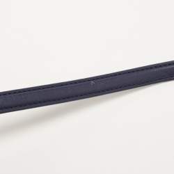 Pre Owned Tory Burch Navy Blue Leather Small Fleming Shoulder Bag