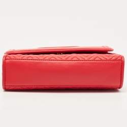 Tory Burch Red Leather Small Fleming Shoulder Bag
