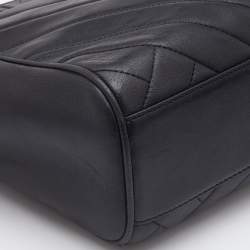 Pre Owned Tory Burch Black Quilted Leather Alexa Chain Tote