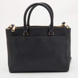 Pre Owned Tory Burch Black Leather Tote