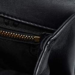 Pre Owned Tory Burch Black Leather Small Fleming Shoulder Bag