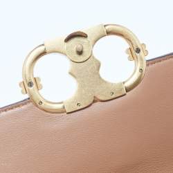 Pre Owned Tory Burch Multicolor Python Embossed Leather Gemini Link Shoulder Bag