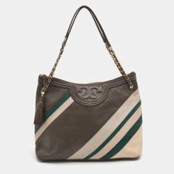 Pre Owned Tory Burch Multicolor Leather Alexa Hobo