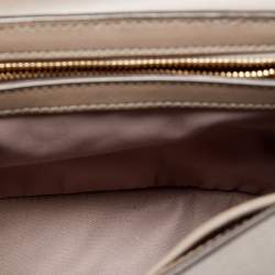 Pre Owned Tory Burch Beige Leather Small Robinson Top Handle Bag