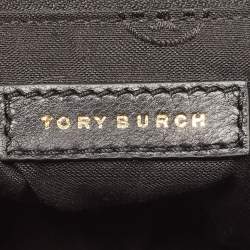 Pre Owned Tory Burch Black Quilted Leather Marion Crossbody Bag