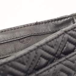 Pre Owned Tory Burch Black Quilted Leather Marion Crossbody Bag