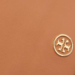 Pre Owned Tory Burch Brown Saffiano Leather Robinson Chain Shoulder Bag