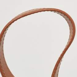 Pre Owned Tory Burch Brown Saffiano Leather Robinson Chain Shoulder Bag