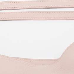 Pre Owned Tory Burch Light Pink Leather Small Britten Slouchy Tote