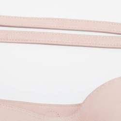 Pre Owned Tory Burch Light Pink Leather Small Britten Slouchy Tote