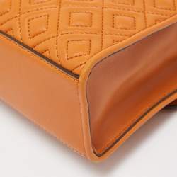 Pre Owned Tory Burch Tan Leather Fleming Shoulder Bag