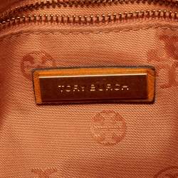 Pre Owned Tory Burch Tan Leather Fleming Shoulder Bag