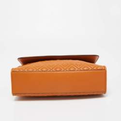 Pre Owned Tory Burch Tan Leather Fleming Shoulder Bag