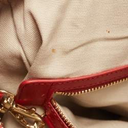 Pre Owned Tory Burch Red Leather Robinson Middy Satchel