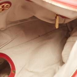 Pre Owned Tory Burch Red Leather Robinson Middy Satchel