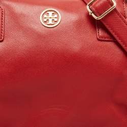 Pre Owned Tory Burch Red Leather Robinson Middy Satchel