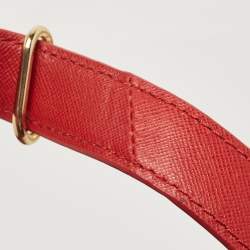 Pre Owned Tory Burch Red Leather Robinson Middy Satchel