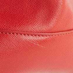 Pre Owned Tory Burch Red Leather Robinson Middy Satchel