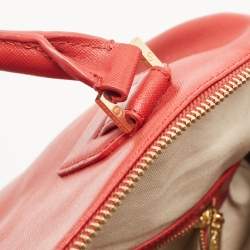 Pre Owned Tory Burch Red Leather Robinson Middy Satchel