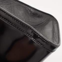 Pre Owned Tory Burch Black Glossy Leather Juliette Top Handle Bag