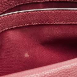 Pre Owned Tory Burch Burgundy Leather Mcgraw Crossbody Bag