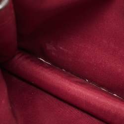 Pre Owned Tory Burch Burgundy Leather Mcgraw Crossbody Bag