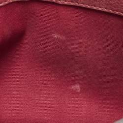 Pre Owned Tory Burch Burgundy Leather Mcgraw Crossbody Bag