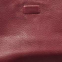 Pre Owned Tory Burch Burgundy Leather Mcgraw Crossbody Bag