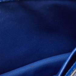 Pre Owned Tory Burch Blue Leather Robinson Convertible Shoulder Bag