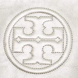 Pre Owned Tory Burch Metallic Silver Leather Reva Clutch