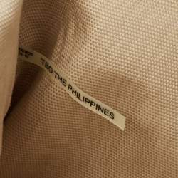 Pre Owned Tory Burch Metallic Silver Leather Reva Clutch