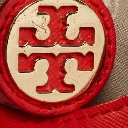 Pre Owned Tory Burch Orange Patent and Leather Mini Robinson Crossbody Bag