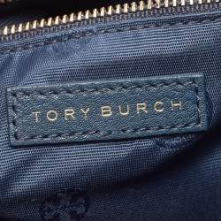 Pre Owned Tory Burch Navy Blue Quilted Leather Bryant Shoulder Bag