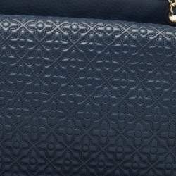 Pre Owned Tory Burch Navy Blue Quilted Leather Bryant Shoulder Bag