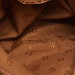 Pre Owned Tory Burch Brown Leather Marion Tote