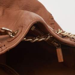 Pre Owned Tory Burch Brown Leather Marion Tote