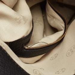 Pre Owned Tory Burch Black Leather Amanda Foldover Crossbody Bag