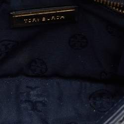 Pre Owned Tory Burch Navy Blue Leather Small Fleming Shoulder Bag