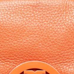 Pre Owned Tory Burch Orange Leather Amanda Crossbody Bag