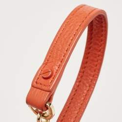 Pre Owned Tory Burch Orange Leather Amanda Crossbody Bag